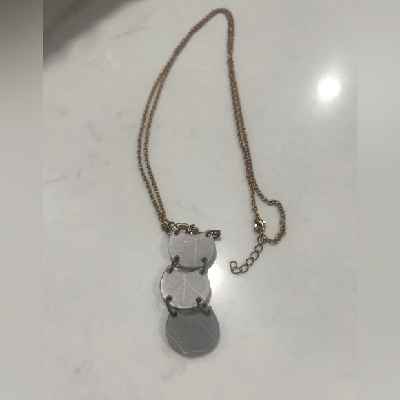 Color by Amber silver circle drop necklace - Picture 1 of 4